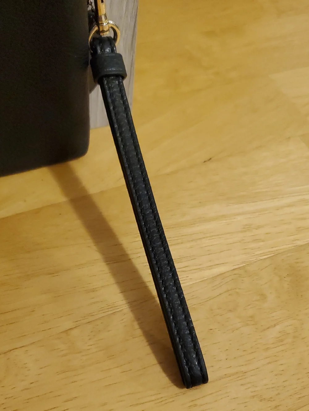 Coach Large Black Pebbled Leather Double Zip Wristlet ... Fits Phone & More - Picture 6 of 9